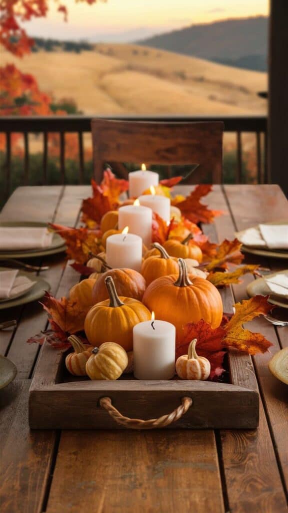 Pumpkin Candle Arrangement