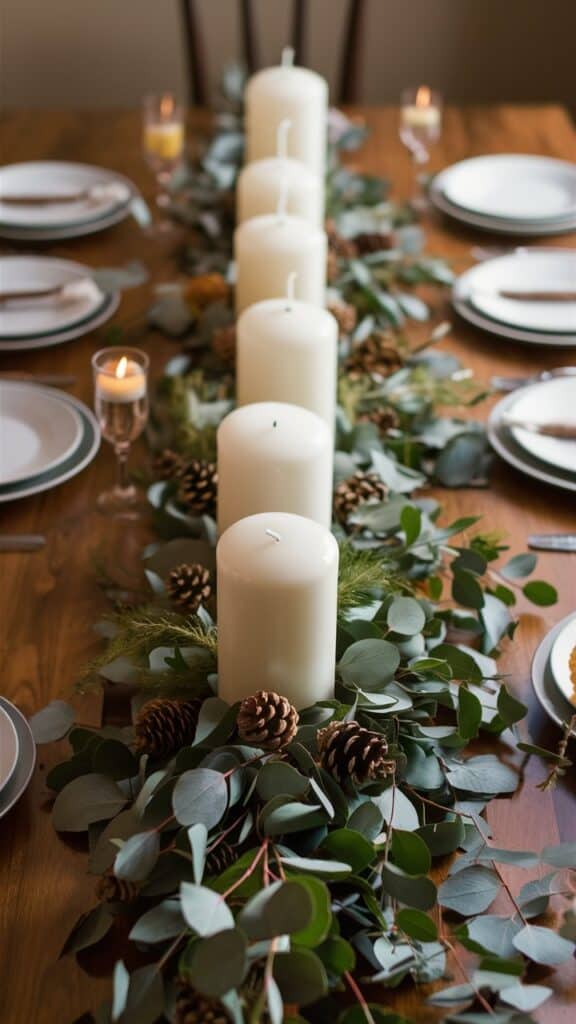  Candle & Greenery Runner