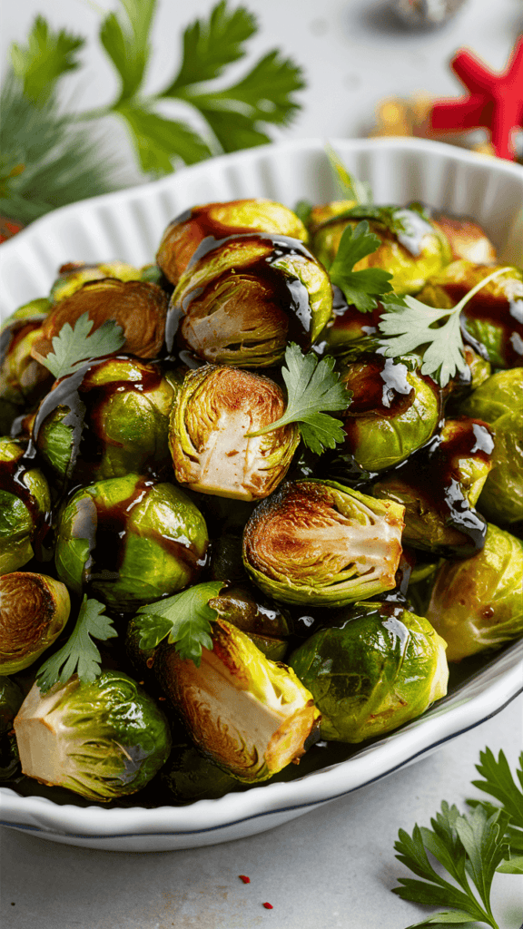 Roasted Brussels Sprouts with Balsamic Glaze