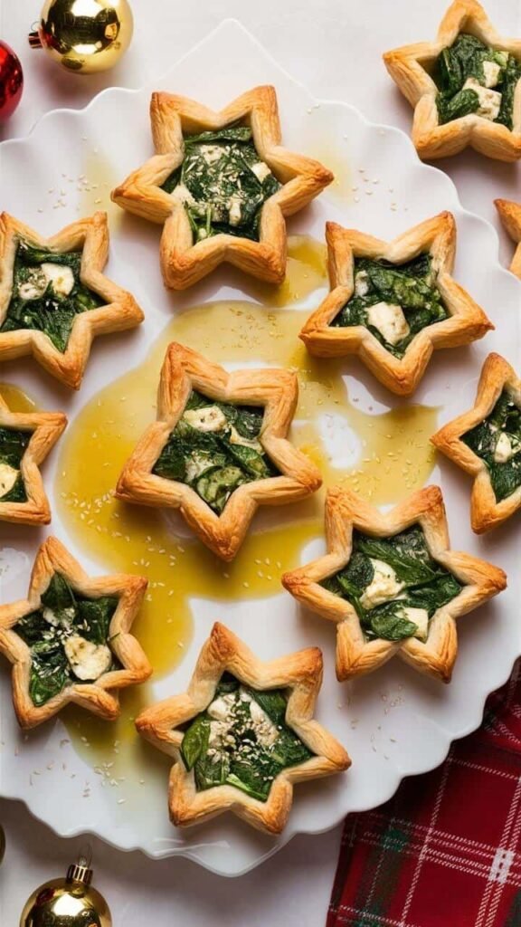 Spinach and Feta Puff Pastry Stars