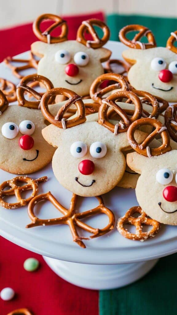 Reindeer Pretzel Cookies