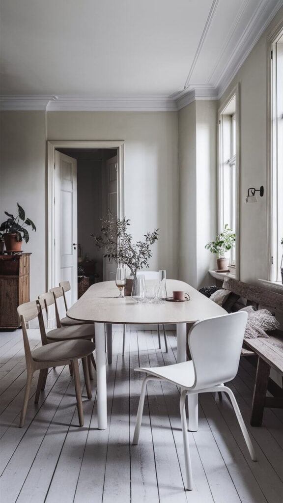 Scandinavian style with rustic decor