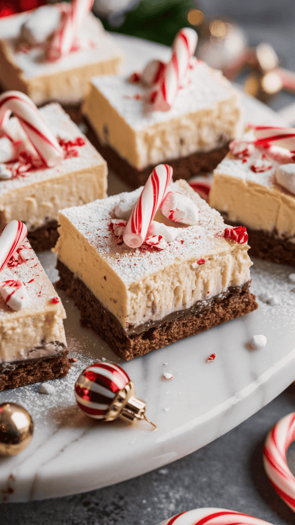 Peppermint Cheesecake Bars