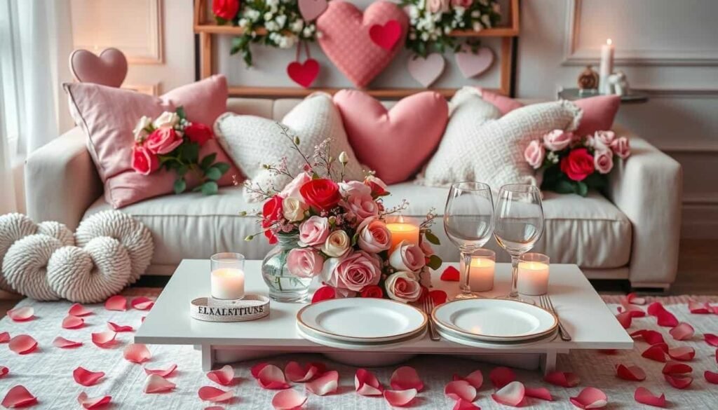Valentine's coffee table styling Valentine's coffee table styling