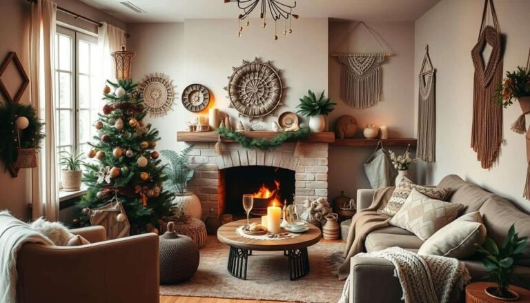 boho christmas decor, relaxed holiday style