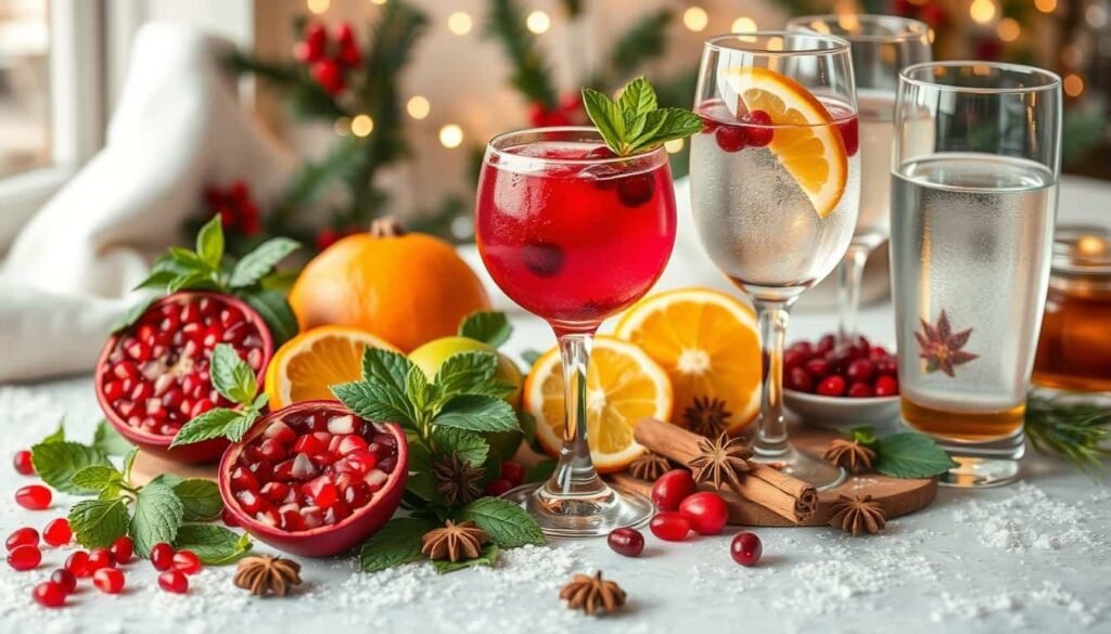 festive mocktail ingredients