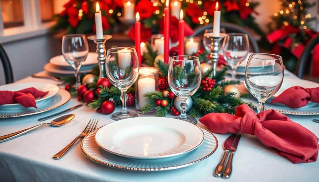 festive table settings