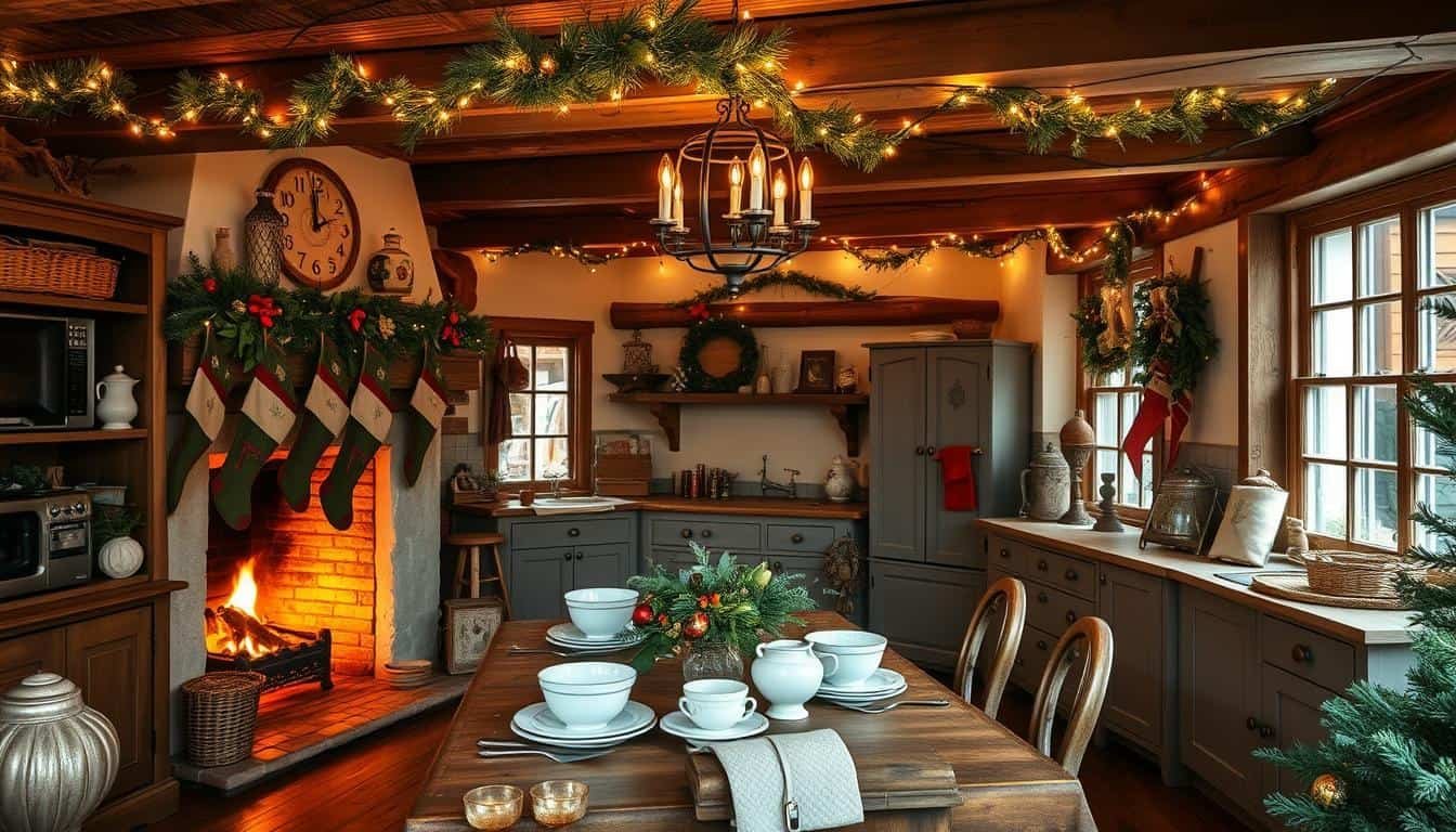 french country christmas, vintage holiday decor