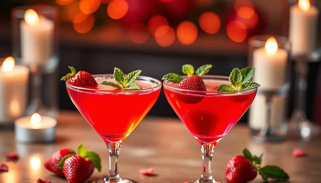 heart-shaped cocktails