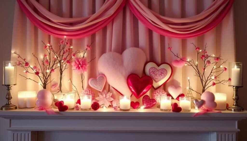 love-themed mantel vignettes love-themed mantel vignettes