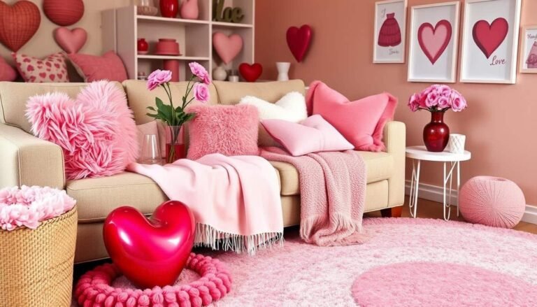 pink and red home accents