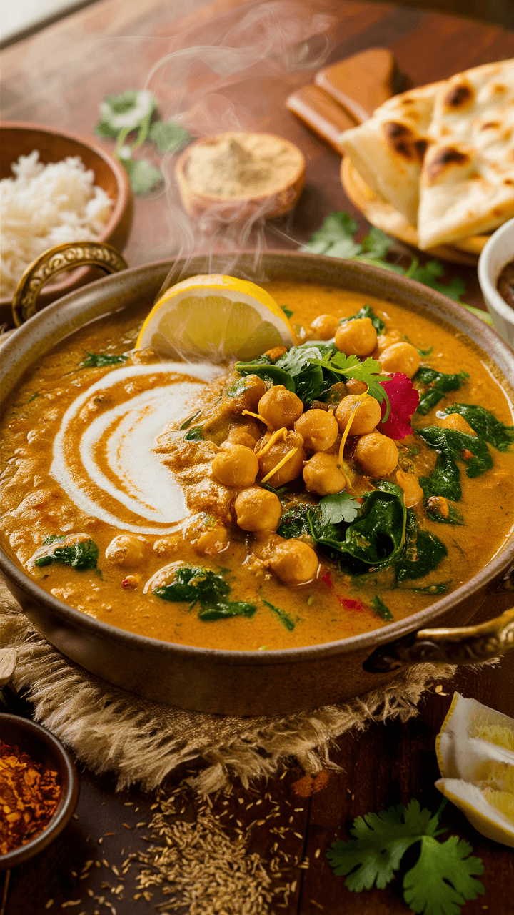 Chickpea and Spinach Curry