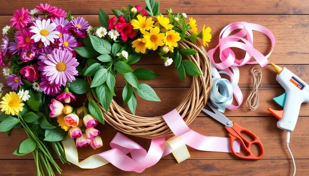 DIY spring wreaths materials DIY spring wreaths materials
