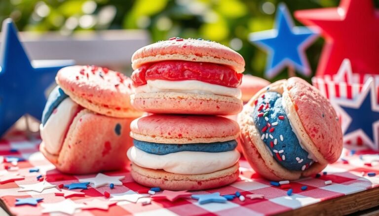 Patriotic ice cream sandwiches