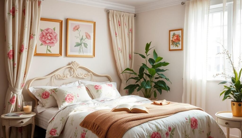 floral accents for bedroom decor