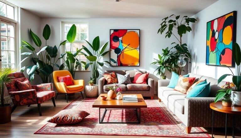 home decor styles with color