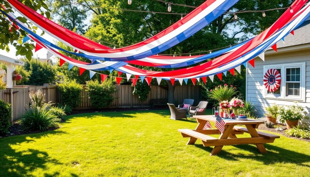 outdoor patriotic bunting