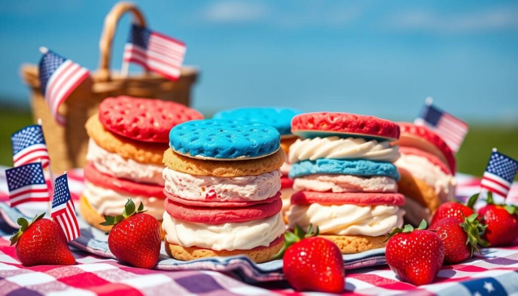 patriotic ice cream sandwiches patriotic ice cream sandwiches