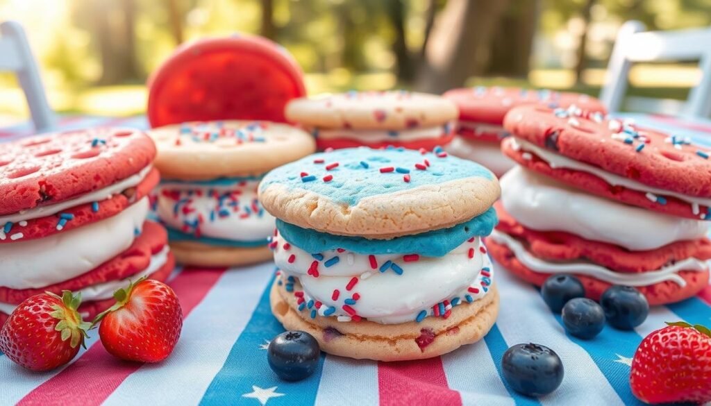 patriotic ice cream sandwiches patriotic ice cream sandwiches