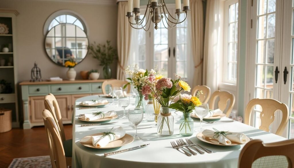 spring home decor dining room