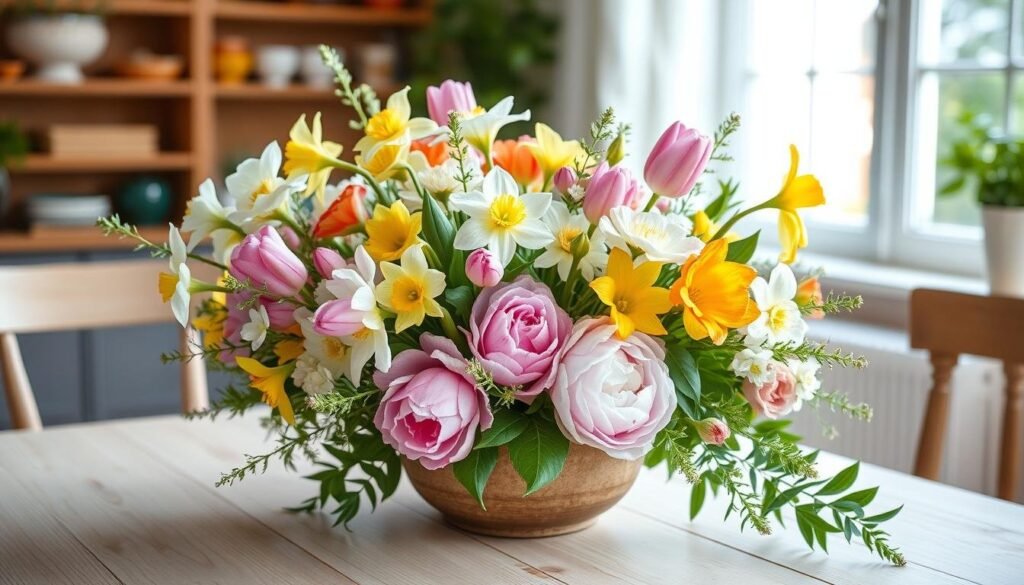 spring home decor flowers