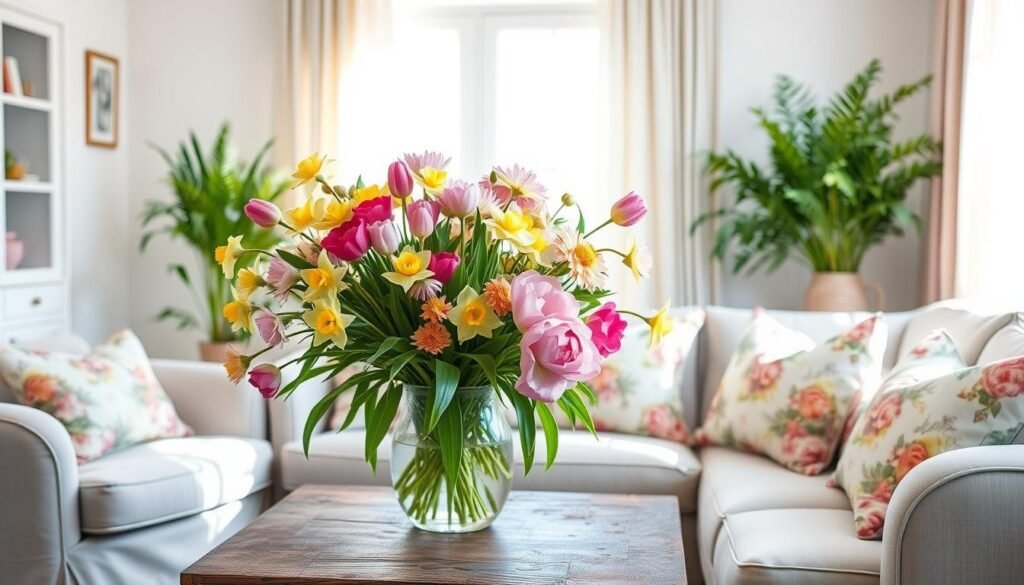 spring home decor flowers
