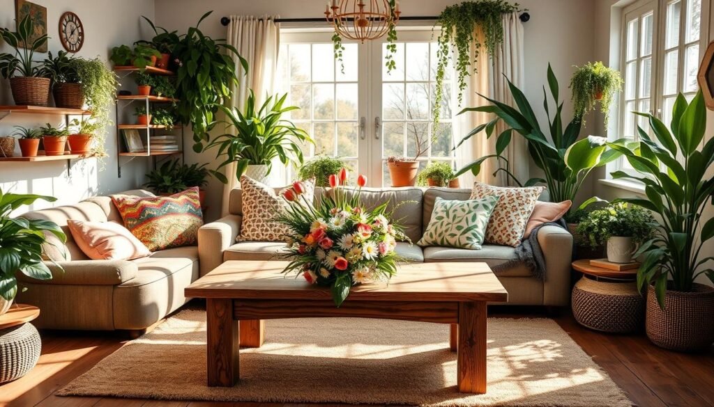 spring home decorations with greenery