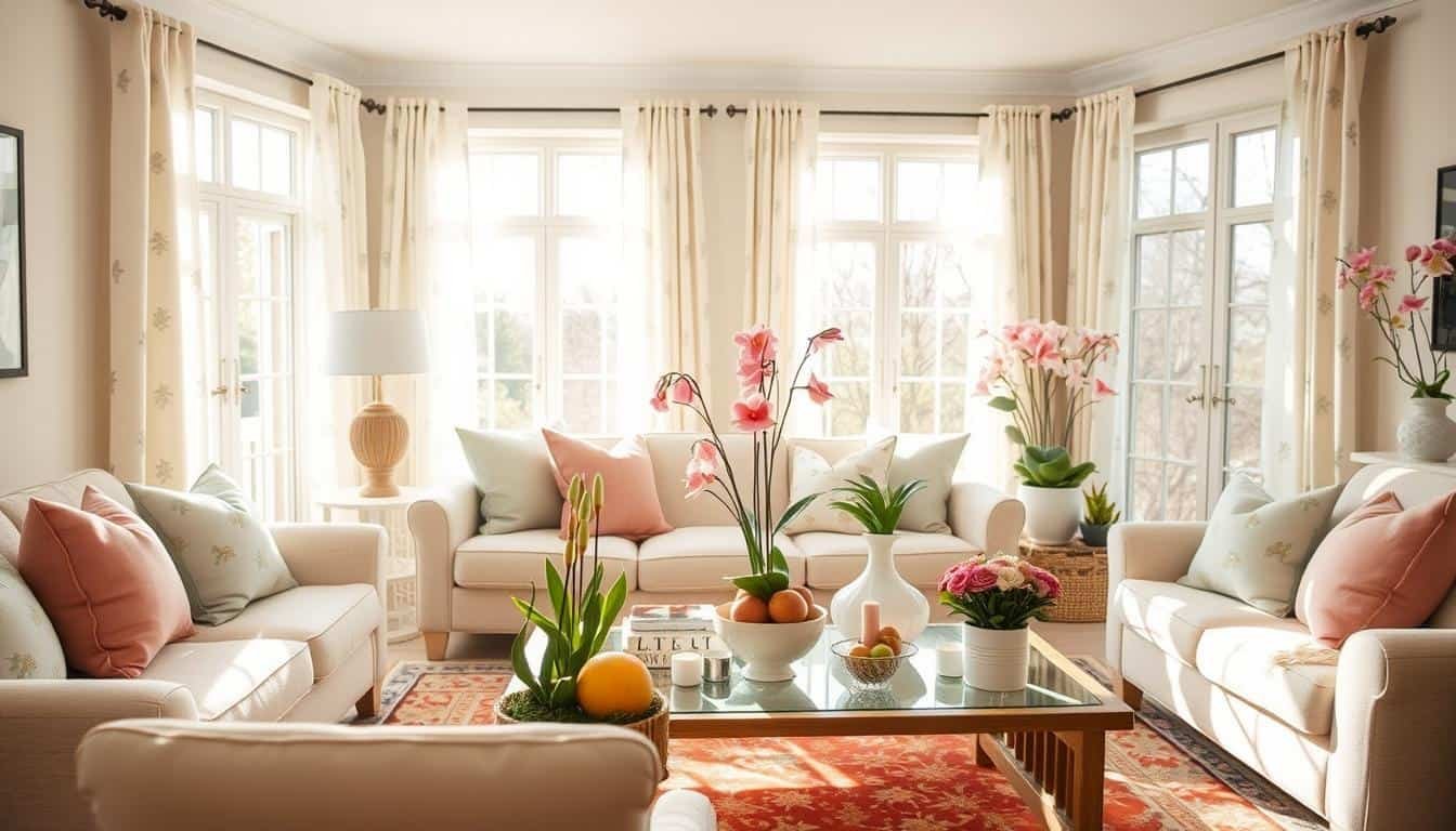 spring living room decor