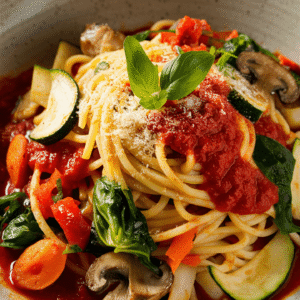 Pasta with Marinara Sauce and Vegetables