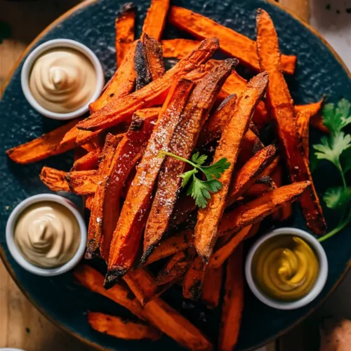 A crispy, flavorful, and perfectly seasoned sweet potato fries recipe made in the air fryer—a healthy alternative to regular fries!