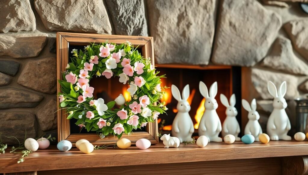 DIY Easter mantel decor DIY Easter mantel decor
