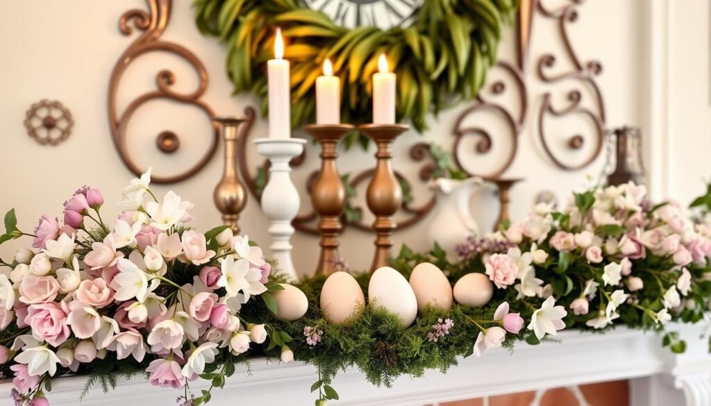 Easter mantel centerpiece ideas Easter mantel centerpiece ideas