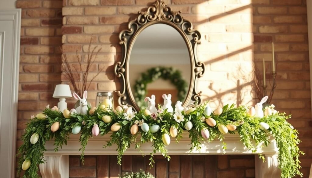 Easter mantel decor Easter mantel decor