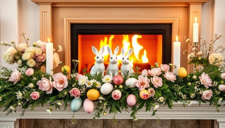 Easter mantel decor
