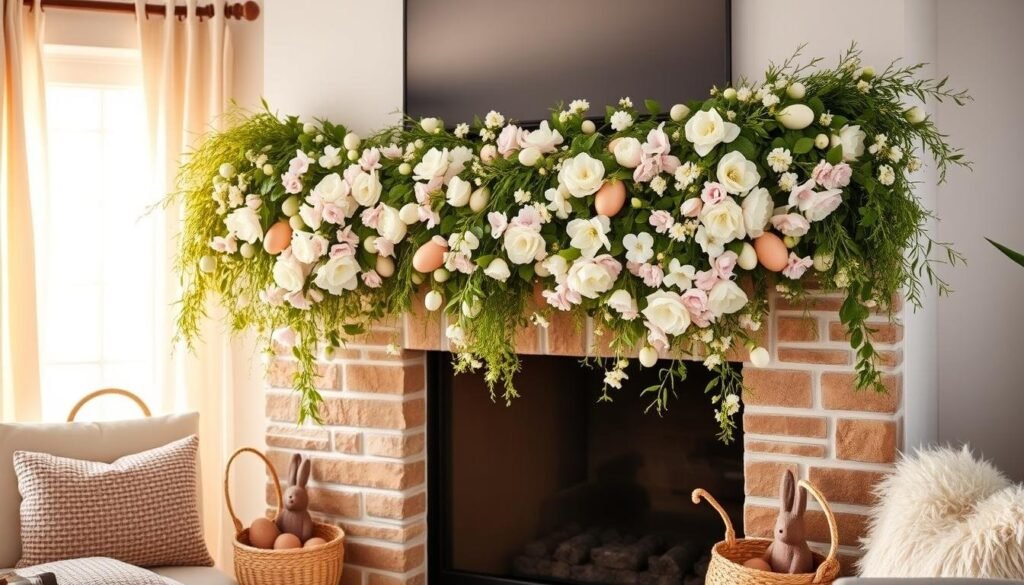 Easter mantel garland Easter mantel garland