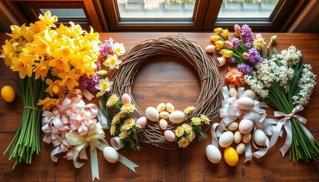 Easter wreath materials Easter wreath materials