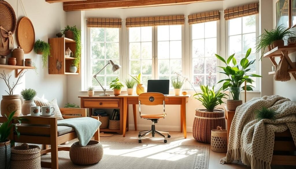 Spring Office Decor with Artisanal Touches Spring Office Decor with Artisanal Touches