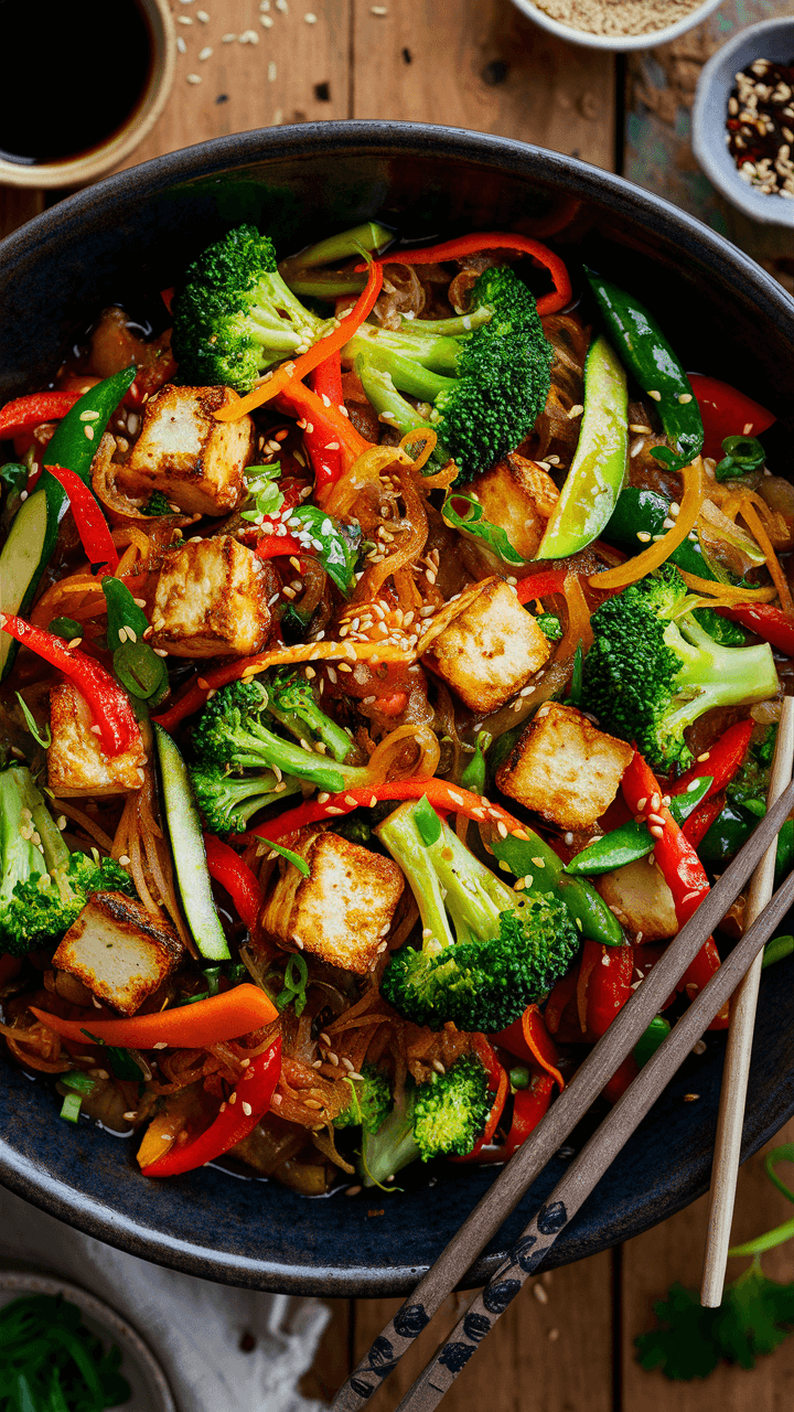 Vegetarian Stir-Fry with Tofu and Mixed Vegetables Recipe