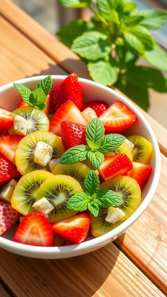 Refreshing Strawberry and Kiwi Salad
