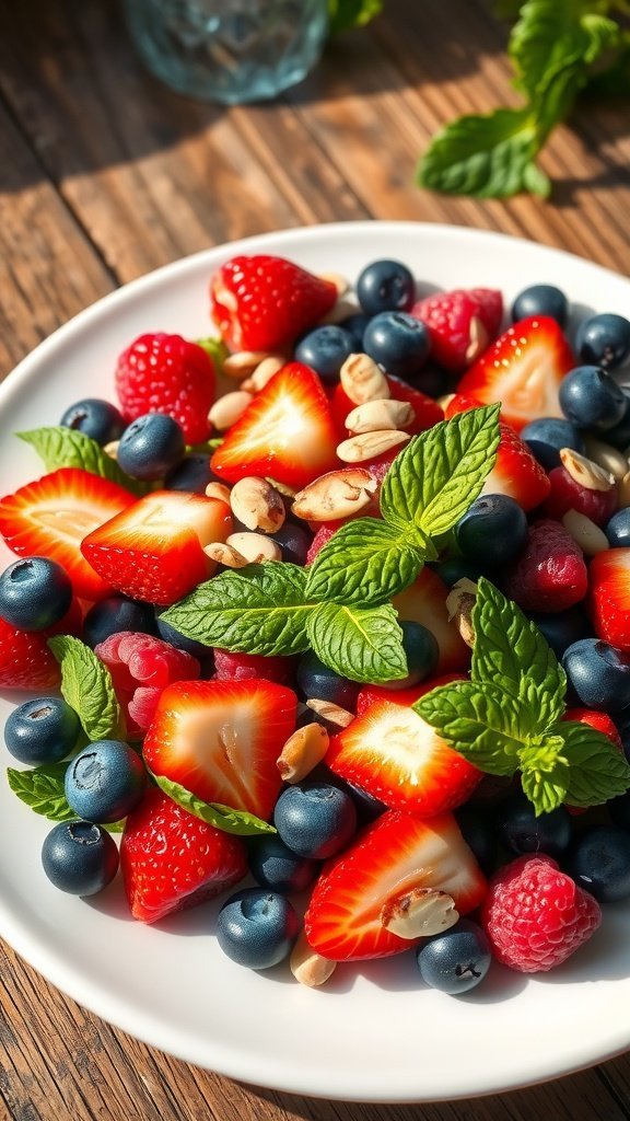 Fresh Berry Salad with Toasted Almonds