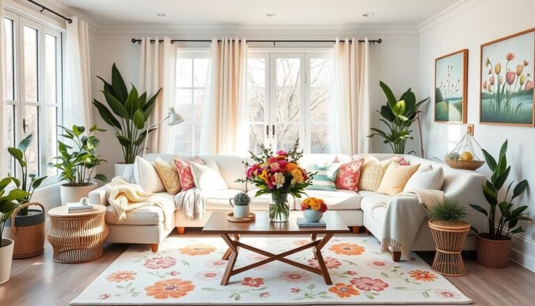 spring home decor living room