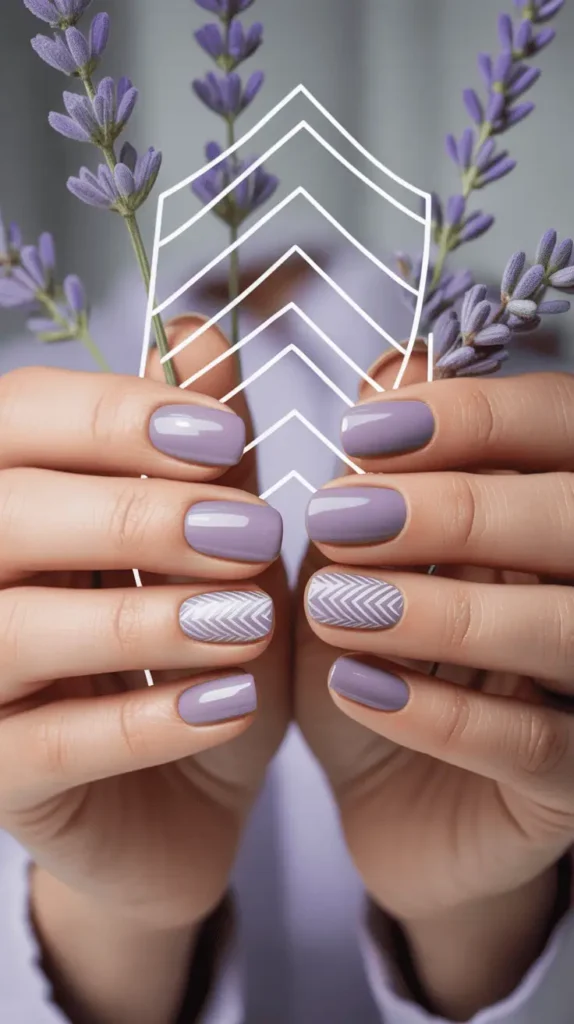 Lavender Herringbone