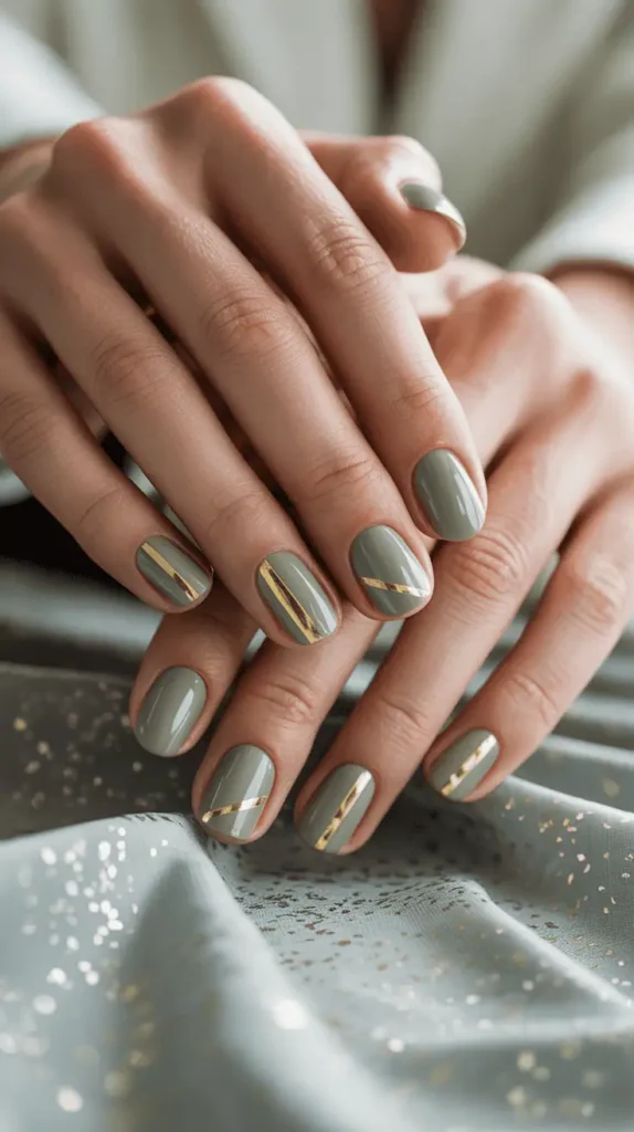 Sage and Gold Geometric