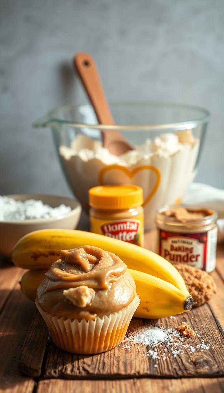 Peanut Butter Banana Muffins