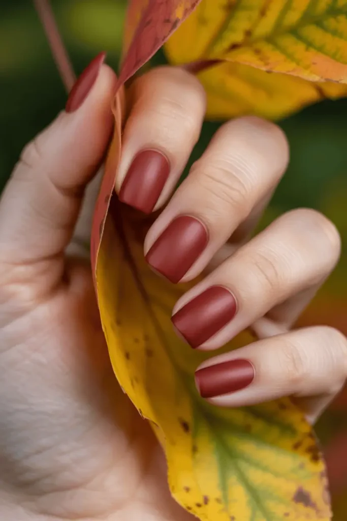 Dark emerald almond nails with gold glitter accent.
