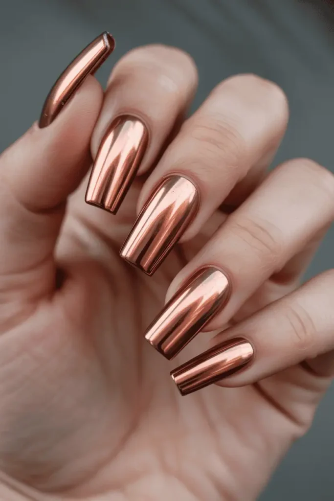 Plaid accent nail with beige and red, paired with nude nails.