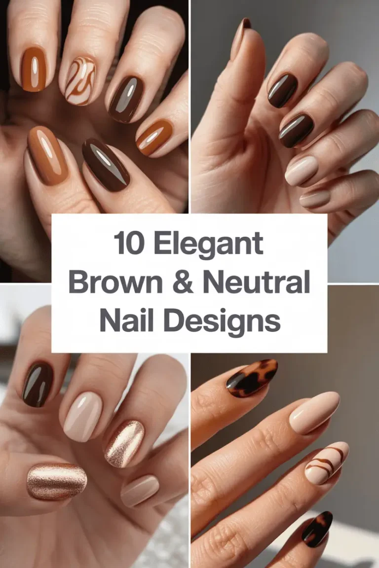 10 Classy Brown & Neutral Nail Ideas for Fall to Winter